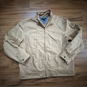 Tommy Hilfiger Men's Tan Cotton Twill Harrington Jacket
Full Zip